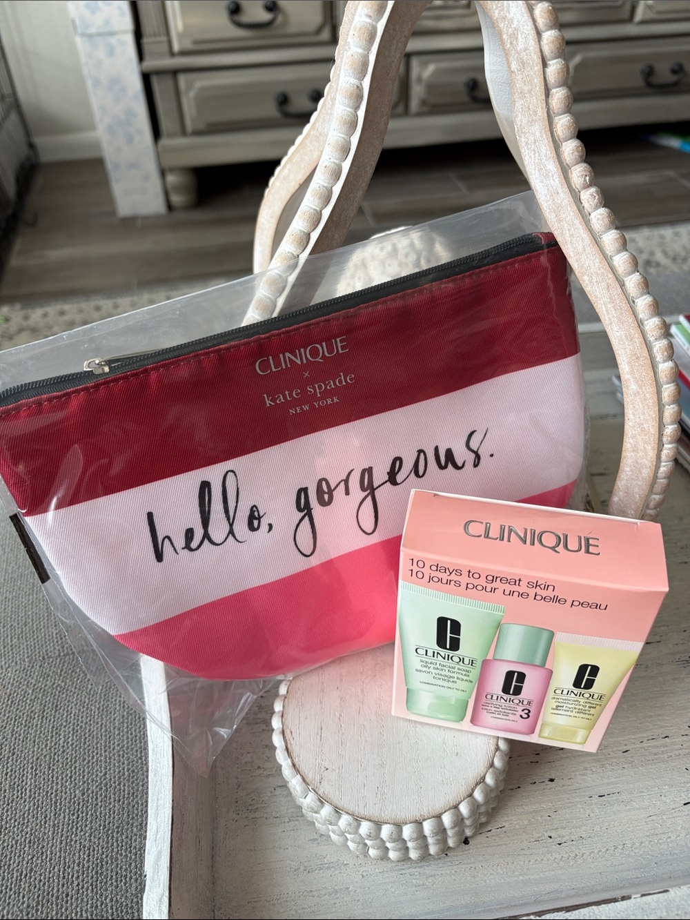 Clinique x Kate Spade Cosmetic Bag & Skincare Set